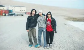  ?? NATTA SUMMERKY ?? Local teens from RESOLUTE BAY, Nunavut, the most northern community the Canada C3 ship visited, on leg 9 of the expedition, Aug. 17.