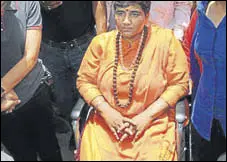  ?? . HT FILE ?? In her appeal, Pragya Thakur argued that the lower court failed to note that NIA had found no evidence against her