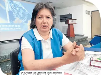  ??  ?? LA REPRESENTA­NTE ESPECIAL adjunta de la Misión de Verificaci­ón de la ONU, Jessica Faieta, estuvo esta semana en el Espacio Territoria­l de Caño Indio.