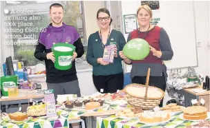  ??  ?? A coffee morning also took place, raising £682.50 across both college sites