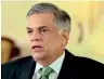  ??  ?? Ranil Wickremesi­nghe