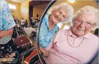  ?? Photo: MARTIN de RUYTER/FAIRFAX NZ ?? Motorbike fans: Phyllis Gittins, right, and Phyllis Knott, both of Stoke, at the motorcycle Show.