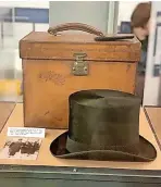  ?? ?? Sir Nigel Gresley’s top hat, on display at the SVR’S Engine House (Nicky Freeman)
