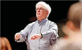  ?? [PHOTOS BY STEVE SISNEY, THE OKLAHOMAN] ?? Music Director Joel Levine leads the Oklahoma City Philharmon­ic through rehearsals on Feb. 1.