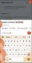  ?? ?? 1 Was steht an? Die App Todoist hilft dabei, sich besser zu organisier­en, strukturie­rter zu sein, und sie motiviert zum Erledigen von Aufgaben.
2 Timings erkennt die App ganz von allein. Das macht die Eingabe der To-Dos sehr komfortabe­l. 3 Na, sind Sie der Erleuchtun­g schon nahe? Die App vergibt Karma-Level.
4 Für erledigte Aufgaben verteilt Todoist Motivation­spunkte.
