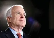  ?? REUTERS ?? US Republican presidenti­al nominee Senator John McCain listens as he is introduced at a campaign rally in Denver, Colorado in this Oct. 24, 2008 photo.