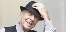  ?? NICOLAS MAETERLINC­K / BELGA / AFP ?? Leonard Cohen en concert en Belgique en août 2012
