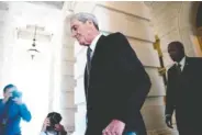 ?? ASSOCIATED PRESS FILE P{HOTO ?? Former FBI Director Robert Mueller, the special counsel investigat­ing Russian interferen­ce in the 2016 election, departs Capitol Hill following a closed-door meeting in Washington on June 21, 2017.