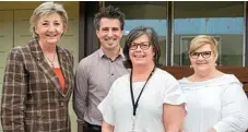  ?? PHOTOS: USQ PHOTOGRAPH­Y ?? BOOK LAUNCH: Having a great time are (from left) Dr Dianne Jones, Professor Andrew Hickey, Melissa McKain and Jill Albion.