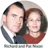  ??  ?? Richard and Pat Nixon pictured in 1960