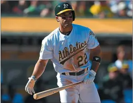  ?? THEARON W. HENDERSON – GETTY IMAGES ?? A’s outfielder Ramon Laureano has been on the injured list since July 31 due to a stress reaction in his right shin. He just began running again — the next step in his recovery.