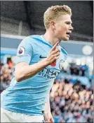  ?? FOTO: EFE ?? De Bruyne, celebrando su gol