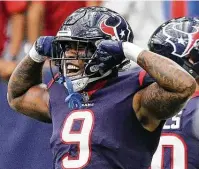  ?? Godofredo A. Vásquez / Staff photograph­er ?? Texans tight end Brevin Jordan had a touchdown in his NFL debut and another in last week’s loss to the Jets.