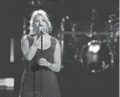  ?? PROVIDED BY TYLER GOLDEN/NBC ?? Karen Waldrup performs Lainey Wilson’s “Heart Like a Truck” on the first night of the playoffs on NBC’s “The Voice.”