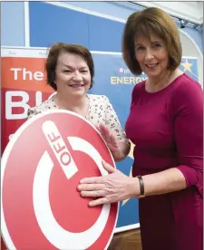  ??  ?? The OPW Energy Awareness “Big Switch off”, Highly Commended Energy Savers was Our Lady of Lourdes Hospital Drogheda with Roisin Mahon and Jackie Rooney.