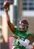  ??  ?? Quarterbac­k Kellen Mond says the Aggies have to prove they are worthy of their ranking.