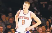  ?? Associated Press ?? The Knicks’ future could depend on how patient they are as they wait for Kristaps Porzingis to cover from his ACL injury.