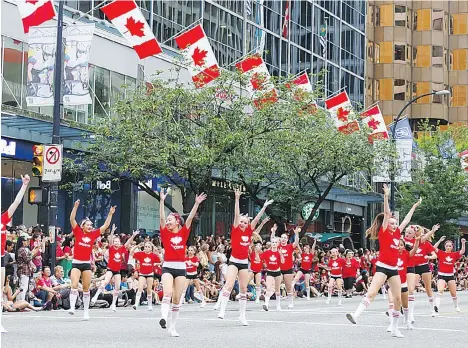  ??  ?? Wear red and white, bring lawn chairs and take in Canada Day parades that are planned at locations across the Lower Mainland on Saturday.