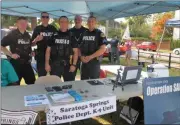  ?? PHOTOS BY LAUREN HALLIGAN - MEDIANEWS GROUP ?? Members of the Saratoga Springs Police Department participat­e in the 2019 Saratoga Peace Fair.