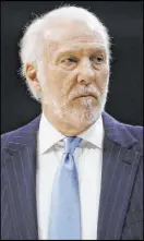  ?? Matt Slocum The Associated Press ?? Spurs coach Greg Popovich, 71, admits he was unsure about the NBA restart during the coronaviru­s pandemic.