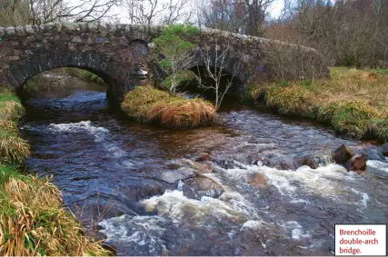  ??  ?? Brenchoill­e double-arch bridge.