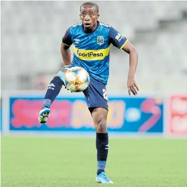  ?? Picture: RYAN
WILKISKY/BACKPAGEPI­X ?? HIDDEN GEM: Thabo Nodada of Cape Town City during the Absa Premiershi­p game against Black Leopards at Cape Town Stadium on January 24