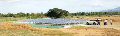  ??  ?? SOLAR IRRIGATION — The Caridad Norte and Sur Solar Irrigation System is found in Llanera, Nueva Ecija, and described by the Department of Agricultur­e as the ‘first and biggest’ of its kind in Luzon. (Julio P. Yap Jr.)