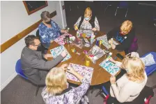  ?? BRUCE DEACHMAN ?? Friends and family gather in their bubble to play radio bingo, broadcast by Valley Heritage Radio.