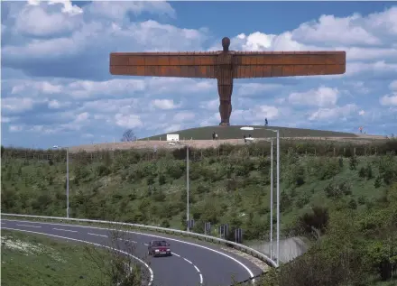  ??  ?? 2. Angel of the North, 1998, Antony Gormley, steel, length 54m, installed in Gateshead, Tyne and Wear