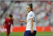  ?? ABBIE PARR — THE ASSOCIATED PRESS ?? Sophia Smith looks on during the second half of Saturday's Women's World Cup Group E match.