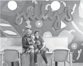  ?? COURTESY OF SULLY'S SANDWICHES ?? Sully’s Sandwiches owner Molly Sullivan is shown with her husband, Lee Rowley, and their daughter, Noelle. Sullivan has closed Sully’s to focus on growing her other business, Miss Molly’s Cafe.