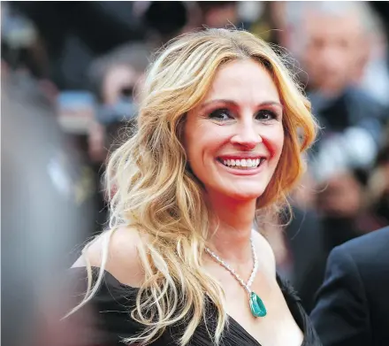  ?? — GETTY IMAGES FILES ?? Scientists from Boston University School of Medicine compared celebritie­s, such as Julia Roberts, who were listed in People’s World’s Most Beautiful list in 1990 — with those listed this year. The average age of those judged the most beautiful was 33.2 in 1990; in 2017, it was 38.9.