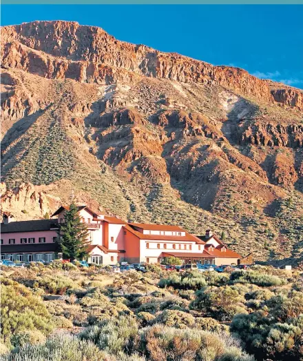  ??  ?? ● Clockwise from main: Parador de Canadas del Teide Hotel; a cable car ride to the summit of El Teide; San Cristobal de La Laguna; and fishing on Tenerife’s shores