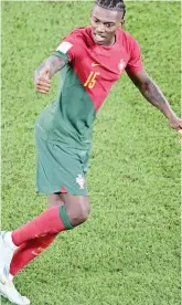  ?? ANSA ?? Rafael Leao festeggia il terzo gol al Ghana