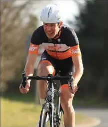  ??  ?? Cian Delaney on his way to a top ten finish in the TT on Easter Sunday.