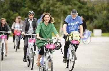  ?? ?? Bike share operator nextbike wants to see more people cycling in Glasgow