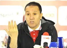  ??  ?? Tunisia’s head coach Nabil Maaloul speaks during a press conference in Rades, a day before their friendly football match against Iran in this file photo. — AFP photo