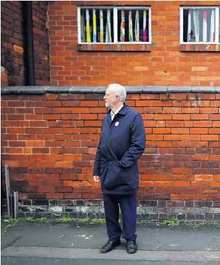  ??  ?? Jeremy Corbyn, pictured campaignin­g in Stoke, is ‘repeatedly being criticised’ by voters for his leadership