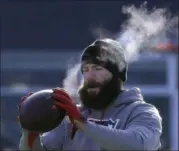  ?? CHARLES KRUPA - THE ASSOCIATED PRESS ?? New England Patriots wide receiver Julian Edelman warms up before an NFL divisional playoff football game against the Los Angeles Chargers, Sunday, Jan. 13, 2019, in Foxborough, Mass.