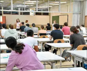  ?? Foto: ULPGC ?? Imagen de archivo de alumnos examinándo­se de la EBAU.