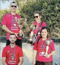  ?? - Crédits : FLR ?? Les joueurs du Sport Quilles Olemps ont obtenu un podium lors des individuel­s de District joués à La Primaube en septembre