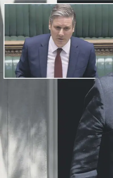  ??  ?? 0 Boris Johnson leaves 10 Downing Street on the way to Prime Minister’s Questions yesterday, where he