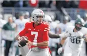  ?? JAY LAPRETE/AP ?? Ohio State quarterbac­k C.J. Stroud will be a key factor as to whether the Buckeyes defeat their archrival Michigan Wolverines.