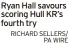  ?? RICHARD SELLERS/ PA WIRE ?? Ryan Hall savours scoring Hull KR’S fourth try
