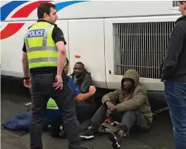  ??  ?? Arrested: The two stowaways were held by Hatfield police