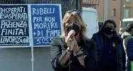  ?? (LaPresse) ?? Natascia Merighi a una protesta anti lockdown