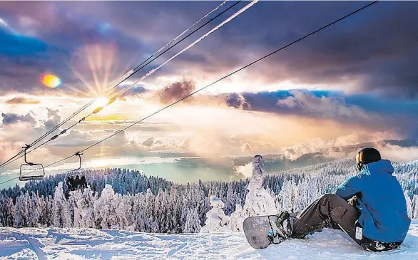  ??  ?? New for this season, Mount Seymour offers The Night Pass. For $199, guests can ski or ride every night after 5 p.m., from Jan. 3 until the end of the season.