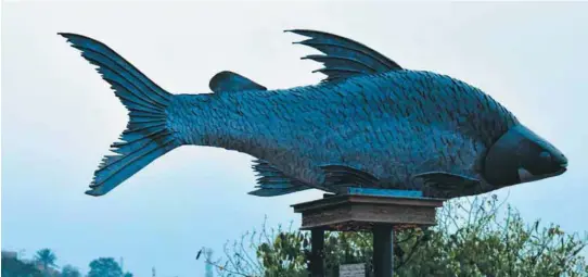  ?? / Comisión de la Verdad ?? Miembros de Asodepo eligieron un monumento de un bocachico, el pez que habita las cuencas del norte de Colombia, para rendir un homenaje a las víctimas.