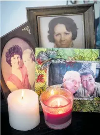  ?? Photos / Jason Oxenham, Sylvie Whinray ?? Part of the memorial display Tyler Rosolowski set up in his mother’s home.