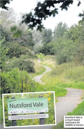  ??  ?? Nutsford Vale is a much-loved sanctuary for wildlife in Gorton